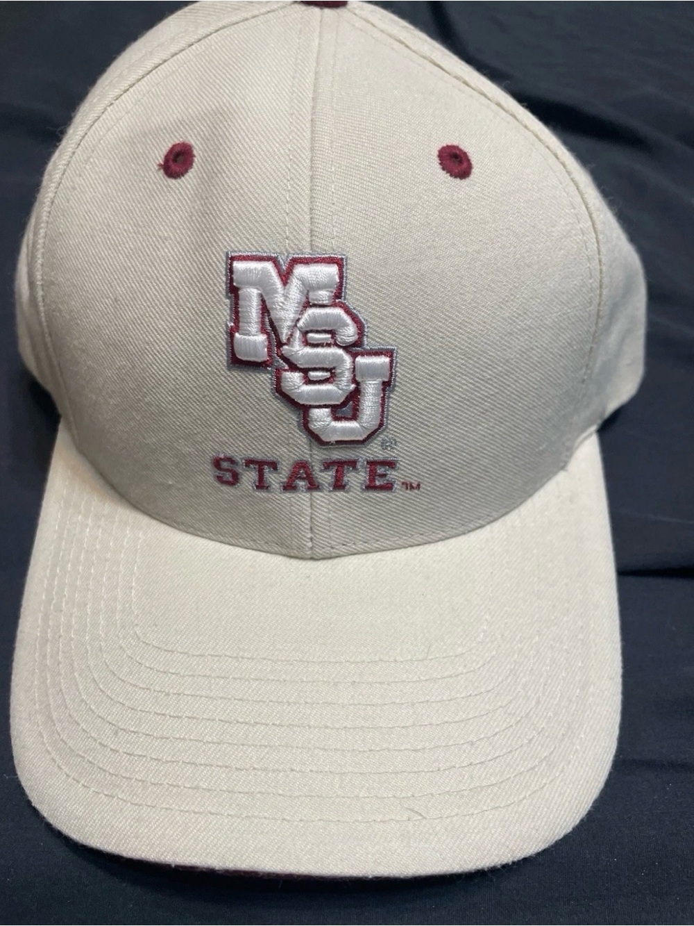 Vintage NCAA Mississippi State Beige Twins Enterprise, Inc Strapback Hat Cap